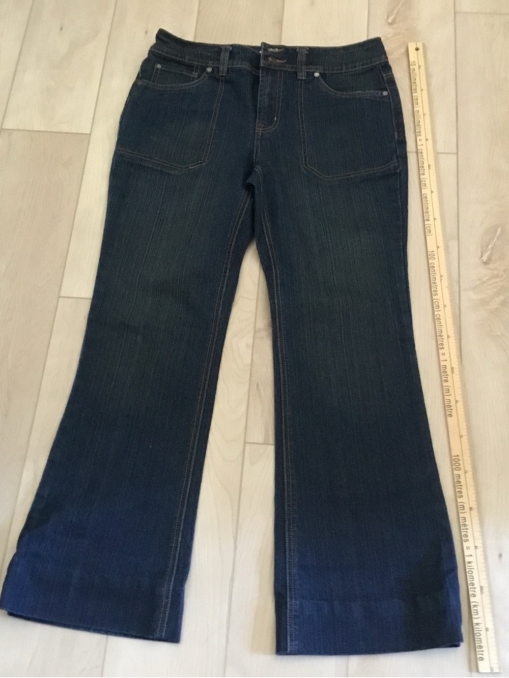 Classic Dark Blue Flare Jeans for Women